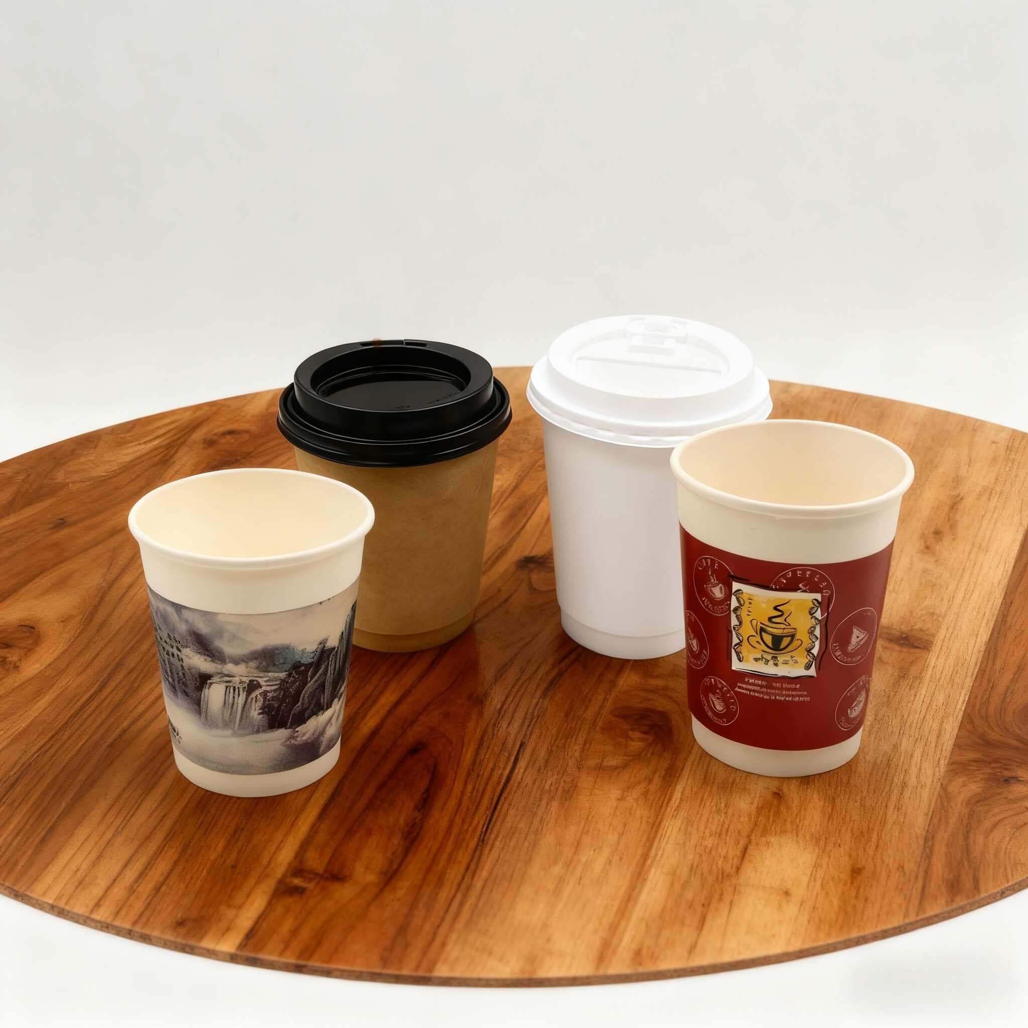 Wholesale Biodegradable Disposable White Paper Cups Paper Coffee Cups Juice Milk Takeaway Packaging Paper Cups