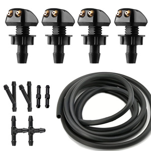 Universal Car Wiper Nozzles With Adjustable Spray Pattern Water Hose <b>Kit</b> For Windshield Washer Nylon Material - Product Image 1
