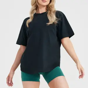 Wholesale Women Short Sleeve T-shirts Womens T Shirts 100% Cotton Woman Oversized T-shirt In Bulk