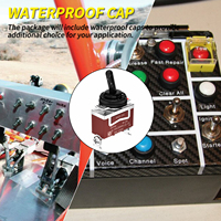 30A 12VDC SPST 2Pin interrupteur à bascule marche-arrêt 2Way 12V étanche métal robuste interrupteur à bascule avec couvercle en caoutchouc de démarrage