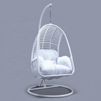 Balançoire suspendue moderne pour l'extérieur, en métal, en rotin et osier pour la maison, l'hôtel, la cour, le parc, la chambre à manger, l'oeuf et la balançoire.