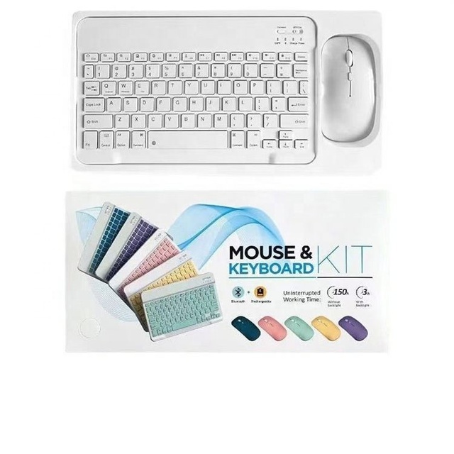 Mini Portable Wireless Mofii RGB Backlit Keyboard Mouse Kit Rechargeable Waterproof Anti-Fall for Travel Outdoor Use