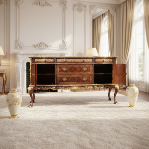 Accueil Armoire Luxe Néo-Classique <span class=keywords><strong>Anglais</strong></span> Buffet Sculpté en Bois Massif Alexander Armoire à Chaussures d'Entrée Meubles Traditionnels - Product Image 1