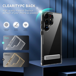 Funda de teléfono transparente con soporte para <span class=keywords><strong>Samsung</strong></span> para <span class=keywords><strong>Galaxy</strong></span> S23 S10 A51 A72 con soporte magnético oculto para teléfono móvil para S25 S24 - Product Image 5