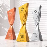 Trophées personnalisés en résine 2026 pour réunions annuelles d'entreprise, reconnaissance créative des employés exceptionnels