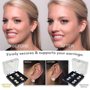 Sihirli küpe arkaları için <span class=keywords><strong>Droopy</strong></span> kulaklar küpe kaldırıcılar ağır kaldırıcı arka BAX Earlobe güvenli şeffaf mucize
