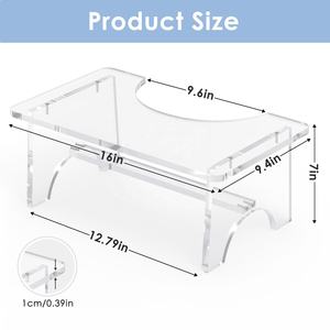 Taburete de Baño Transparente de 7 Pulgadas, Escalón para Inodoro, Portátil, Fácil de Instalar, Regalo Saludable para Mujeres y Hombres - Product Image 2