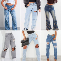 Stock de Vêtements en Gros : Pantalons en Jean pour Femmes de Haute Qualité, Style Streetwear Tendance, Coupe Droite Décontractée, Jeans d'Été – En Stock