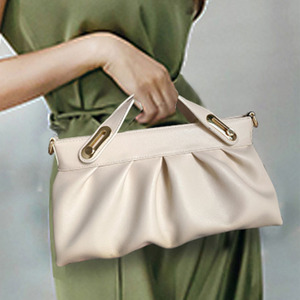Elegante Bolso de Mano de Microfibra Crema con Asa Superior y Cierre Abierto, Bolso de Mujer para Uso Diario en Todas las Temporadas - Product Image 3