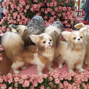 Mignon Réaliste En Peluche Fourrure <span class=keywords><strong>Chien</strong></span> Jouet <span class=keywords><strong>Chiot</strong></span> Ornements Décoration et Cadeau pour <span class=keywords><strong>Chien</strong></span> Expositions - Product Image 2