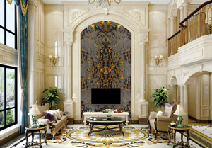 Pandora mármore backlit parede painel led glowing mármore característica azulejo da parede para banheiro e sala de estar pedra luminosa parede telha - Product Image 2