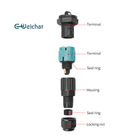 E-Weichat M15-Bande LED d'intérieur et d'extérieur pour éclairage, connecteur étanche IP68 mâle/femelle à souder à 2 broches pour l'industrie électrique