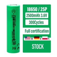 Batterie lithium-ion cylindrique rechargeable 18650 3.6V 2500mAh IMR personnalisable