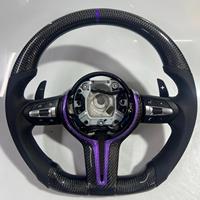 Volant en fibre de carbone personnalisé en forme de M adapté aux BMW 335i F30 F10 F15 F36 F01 F20 F22 F25 F31 F32 M3 M4 M5 X3 M40i