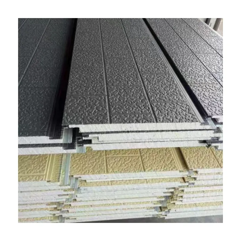Nahtlose Wandplatten PU-Polyurethan-Schaum-Sandwichplatten leichte Außenwandplatte für Hausdekoration