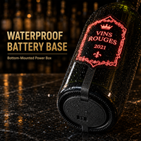 Étiquette de vin LED personnalisée en PET avec adhésif, pour promotion de bar, présentation de bouteilles de luxe, reconnaissance de marque, par l'usine Sincen