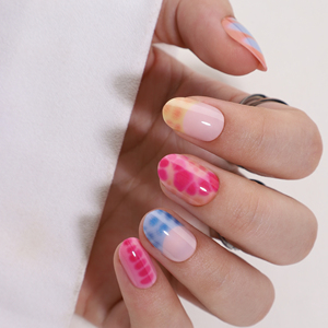 Ongles artificiels prêts à être expédiés, forme courte, <span class=keywords><strong>rouge</strong></span> clair, style étoile blanche, ongles de luxe personnalisés, <span class=keywords><strong>gel</strong></span> doux, étiquette privée, ongles à presser - Product Image 5