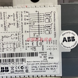Module de relais de sécurité Abb Vital 1 24Vdc 2tla020052r1000 pour systèmes de contrôle de sécurité - Product Image 5