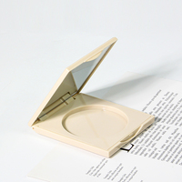 Boîte à cosmétiques en plastique vide personnalisée Palettes de fard à paupières carrées 1 couleur Conteneur de fard à joues en poudre pour emballage de maquillage avec miroir