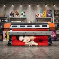 Printer Eco Solvent Komersial 2.2m dengan Roller Tekanan Terenkripsi, Tinta CMYK untuk Produksi Flex Banner, Stiker Kendaraan, dan Mural Dinding