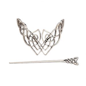 Pince à cheveux rétro viking avec nœud celtique, élégante et décontractée, accessoire de fête de style norvégien, cadeau d'anniversaire - Product Image 6