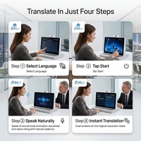 Dispositif de traduction AI à double écran de 10,1 pouces, traduction vocale bidirectionnelle en temps réel pour les réunions d'affaires, les voyages en hôtel, OEM ODM