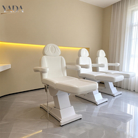 Lit de Soin Facial Électrique Moderne Blanc avec Rotation à 360 Degrés, Certifié CE, pour Salon de Beauté, Options 3 ou 4 Moteurs - Vente Flash