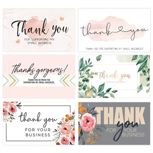 Cartes de remerciement personnalisées de luxe imprimées, 50 pièces, plusieurs couleurs, pour petites entreprises, mariage, cartes de vœux en papier, cartes postales - Product Image 1