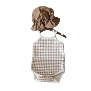 Pelele de verano con tirantes para bebé, versión coreana, 100% algodón, cierre de botón informal, mono, Protector de vientre, traje para gatear, chaleco pequeño - Product Image 5