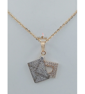 Colgante de Oro Real de 18 Quilates para Mujer, Diseño de Joyería de Oro Premium con Textura Suave y Brillo Atractivo, Proveedor Indio - Product Image 3