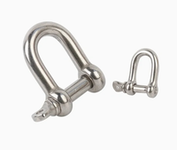 TUOFA Manille droite courte en acier inoxydable traité électrolytiquement durable pour les applications industrielles lourdes