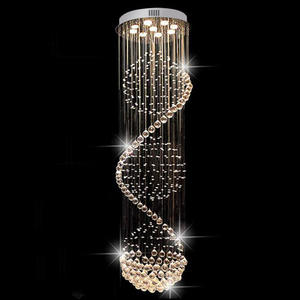 Venda quente Luxo Moderno Enchanting Fixture Espiral Três Esfera Raindrop Dazzling K9 Espumante Cristal Teto Lustre Iluminação - Product Image 1