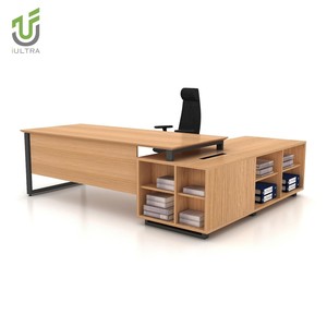 Iultra Gỗ Tếch điều hành làm việc điều hành Bàn, MDF MFC thiết kế sang trọng Giám Đốc văn phòng hiện đại bảng, kích thước lớn - Product Image 1