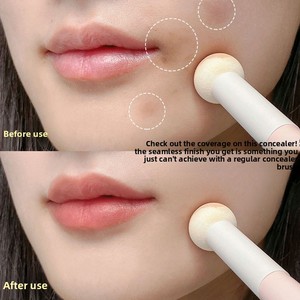 Petit <span class=keywords><strong>pinceau</strong></span> de maquillage multifonctionnel en forme de champignon, à tête éponge, avec manche en plastique, pour estomper les imperfections - Product Image 4