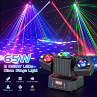 Nouvelle lumière LED RGBW à faisceau laser, effet stroboscopique, télécommande, contrôle sonore, boule magique rotative, lumière de scène pour événements, spectacles, fêtes, DJ