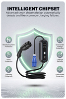 Chargeur EV portable intelligent 3,5 kW 16A Type 2 avec écran couleur de 1,3 pouce, étanche IP65, câble de 3 m, prise UK, prêt à l'emploi pour usage domestique