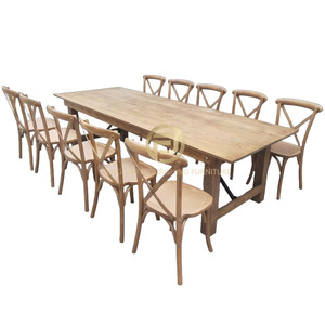 Table à manger moderne en bois massif robuste, écologique et durable, mobilier commercial pour appartement, hôtel, <span class=keywords><strong>restaurant</strong></span> - Product Image 2