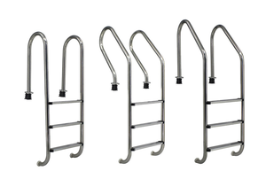Échelle de <span class=keywords><strong>piscine</strong></span> en acier inoxydable 304 creusée et hors sol avec main courante antidérapante et installation facile au bricolage - Product Image 3