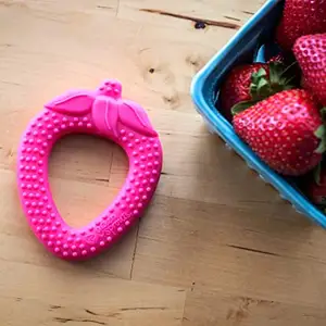 YDS Fruit Teether made from Silicone Soft Silicone Eases Pain Easy to Hold Gum Chew