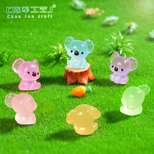 Weijs Resin - Nuevos Accesorios Decorativos Colgantes de <span class=keywords><strong>Koala</strong></span> que Brillan en la Oscuridad para Jardinería, Paisajismo, Mini Micropaisaje, Impermeables - Product Image 3