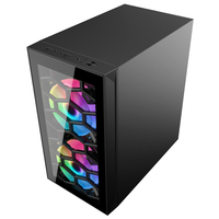 AntarcChill New Design Hollow Out Front Plate Tempered Glass Computer Hardware PC Case Cabinet CPU Computer Case & Tower