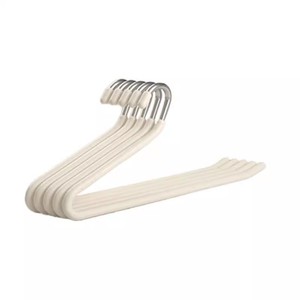 Colgador de pantalones Baijialian de PVC antideslizante con forma redonda, tipo gancho, organizador de ropa para almacenamiento en el armario del hogar. - Product Image 1