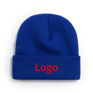 Gorro de invierno de lana de lujo multicolor a la moda para hombres y mujeres, gorro de punto con logotipo personalizado - Product Image 2