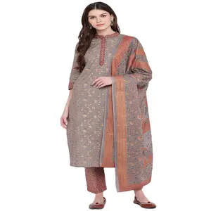 सबसे उठाया आकस्मिक पहनने कपास रेयान कुर्ती Plazzo कपास मुद्रित दुपट्टा भारतीय महिलाओं के पहनने के लिए तैयार के साथ पहनने के लिए थोक सूरत
