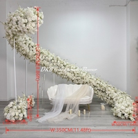 Accessoires de mariage modernes, décorations métalliques, fond décoratif super grand, rangée de fleurs en spirale, toile de fond pour la décoration de mariage, fête ou événement
