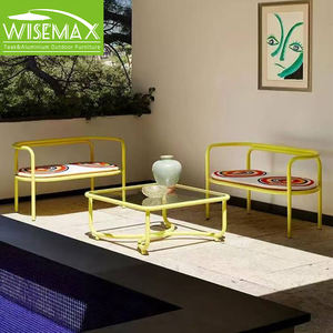 विसममैक्स फर्नीचर आधुनिक आउटडोर फर्नीचर वाटरप्रूफ कैफे टेबल और कुर्सी सेट रेस्तरां के लिए आर्मरेस्ट के साथ - Product Image 5