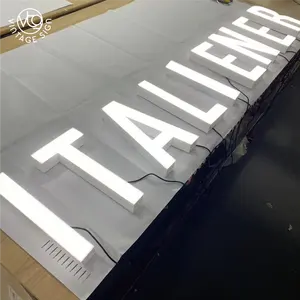 Letreros personalizados Fuente del alfabeto iluminada Cómo instalar letras de canal con alta calidad