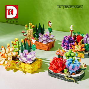 Kit de construction DK Bricks Floral : Ensemble de micro-blocs décoratifs pour plantes miniatures, idéal pour la maison, le bureau, ou comme ornement DIY <span class=keywords><strong>créatif</strong></span>. - Product Image 5