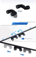 Projecteur LED moderne sur rail 2W RGB 3000K éclairage magnétique commercial