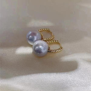 อุปกรณ์ทำเครื่องประดับเงินแท้ S925 สำหรับต่างหูประดับมุกทรงกลมขนาด 9-12 มม. รุ่น 21825 พร้อมถาดเปล่าสำหรับต่างหู - Product Image 2